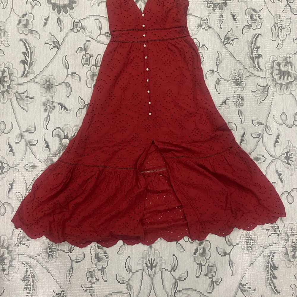 Simplee Apparel Scarlet Maxi Dress with Button Accents